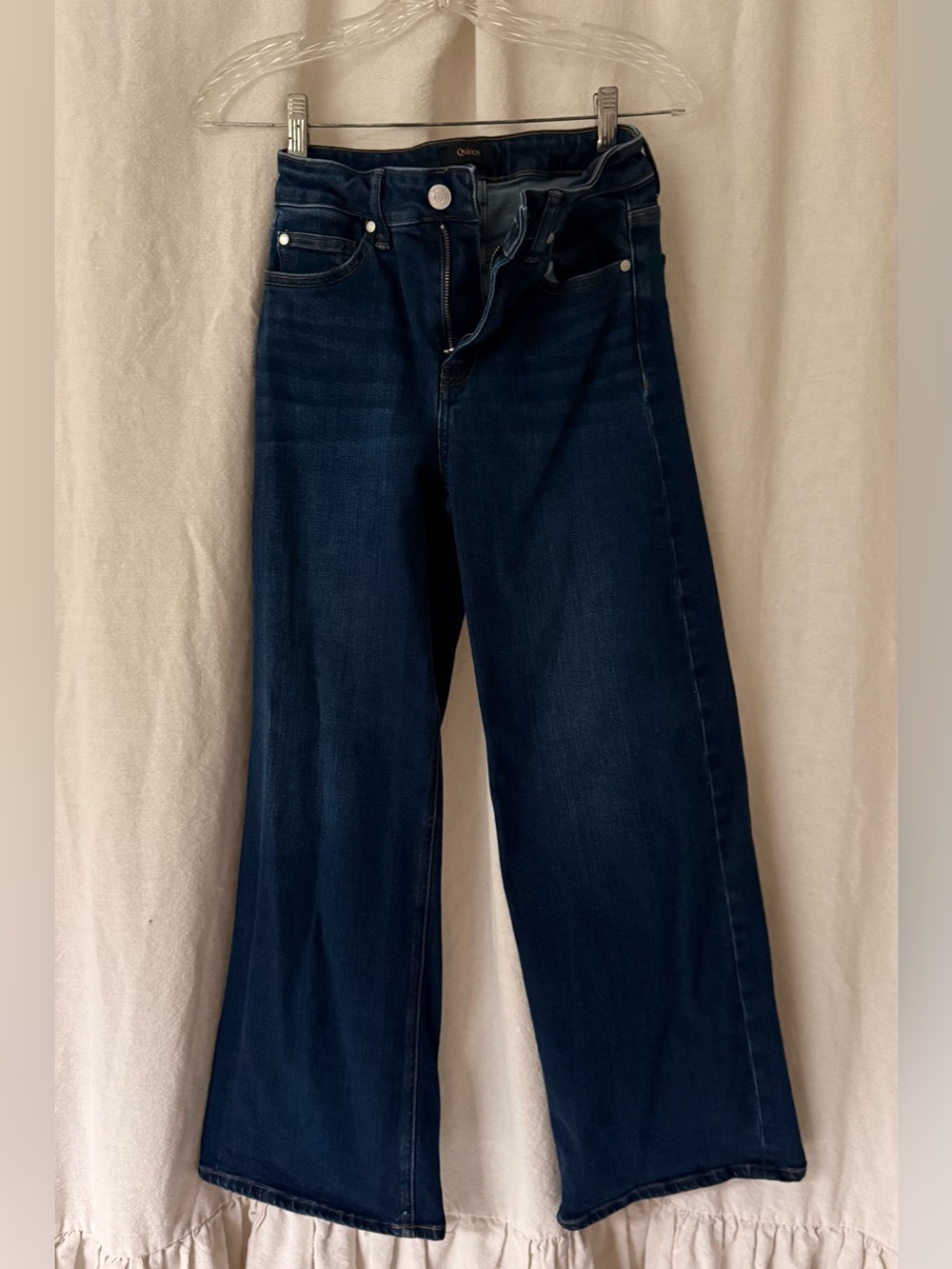 Quince Bella Stretch Wide Leg Midnight Blue Petite